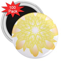 Flower Design T- Shirt Beautiful And Artistic Golden Flower T- Shirt 3  Magnets (100 Pack) by EnriqueJohnson