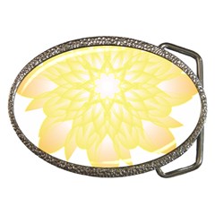 Flower Design T- Shirt Beautiful And Artistic Golden Flower T- Shirt Belt Buckles by EnriqueJohnson