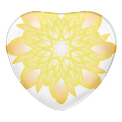 Flower Design T- Shirt Beautiful And Artistic Golden Flower T- Shirt Heart Glass Fridge Magnet (4 Pack) by EnriqueJohnson