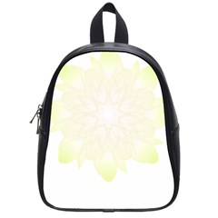 Flower Design T- Shirt Beautiful White And Yellow Artistic Flower T- Shirt School Bag (small) by EnriqueJohnson