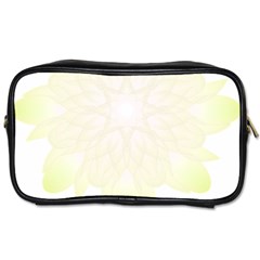 Flower Design T- Shirt Beautiful White And Yellow Artistic Flower T- Shirt Toiletries Bag (two Sides) by EnriqueJohnson