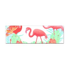 Flower Flamingo T- Shirt Floral Birds Flower Flamingo T- Shirt Sticker (bumper) by EnriqueJohnson