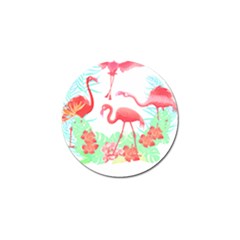 Flower Flamingo T- Shirt Floral Birds Flower Flamingo T- Shirt Golf Ball Marker (10 Pack) by EnriqueJohnson