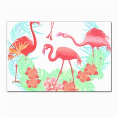 Flower Flamingo T- Shirt Floral Birds Flower Flamingo T- Shirt Postcards 5  X 7  (pkg Of 10) by EnriqueJohnson