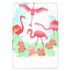 Flower Flamingo T- Shirt Floral Birds Flower Flamingo T- Shirt Removable Flap Cover (l) by EnriqueJohnson