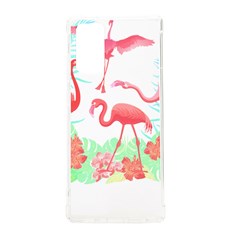 Flower Flamingo T- Shirt Floral Birds Flower Flamingo T- Shirt Samsung Galaxy Note 20 Tpu Uv Case by EnriqueJohnson