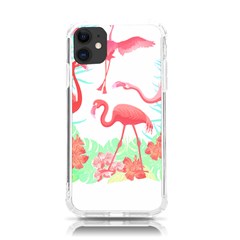 Flower Flamingo T- Shirt Floral Birds Flower Flamingo T- Shirt Iphone 11 Tpu Uv Print Case by EnriqueJohnson