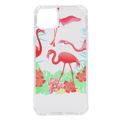 Flower Flamingo T- Shirt Floral Birds Flower Flamingo T- Shirt Iphone 14 Plus Tpu Uv Print Case by EnriqueJohnson