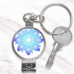 Flower Illustration T- Shirt Beautiful And Artistic Blue Flower T- Shirt Nail Clippers Key Chain by EnriqueJohnson