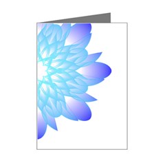 Flower Illustration T- Shirt Beautiful And Artistic Blue Flower T- Shirt Mini Greeting Card by EnriqueJohnson