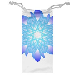 Flower Illustration T- Shirt Beautiful And Artistic Blue Flower T- Shirt Jewelry Bag by EnriqueJohnson