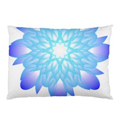 Flower Illustration T- Shirt Beautiful And Artistic Blue Flower T- Shirt Pillow Case by EnriqueJohnson