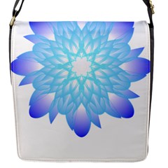 Flower Illustration T- Shirt Beautiful And Artistic Blue Flower T- Shirt Flap Closure Messenger Bag (s) by EnriqueJohnson