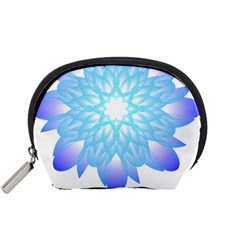 Flower Illustration T- Shirt Beautiful And Artistic Blue Flower T- Shirt Accessory Pouch (small) by EnriqueJohnson