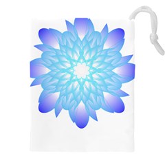 Flower Illustration T- Shirt Beautiful And Artistic Blue Flower T- Shirt Drawstring Pouch (4xl) by EnriqueJohnson