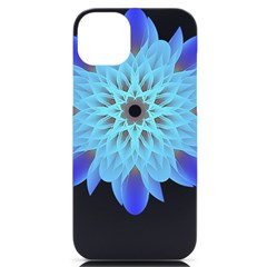 Flower Illustration T- Shirt Beautiful And Artistic Blue Flower T- Shirt Iphone 14 Plus Black Uv Print Case by EnriqueJohnson