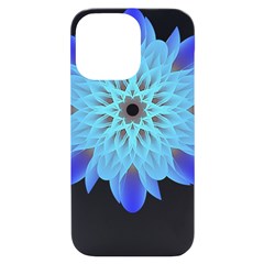 Flower Illustration T- Shirt Beautiful And Artistic Blue Flower T- Shirt Iphone 14 Pro Max Black Uv Print Case by EnriqueJohnson