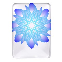 Flower Illustration T- Shirt Beautiful And Artistic Blue Flower T- Shirt Rectangular Glass Fridge Magnet (4 Pack) by EnriqueJohnson