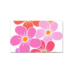 Flower Illustration T- Shirtcolorful Blooming Flower, Blooms, Floral Pattern T- Shirt Sticker Rectangular (10 Pack)