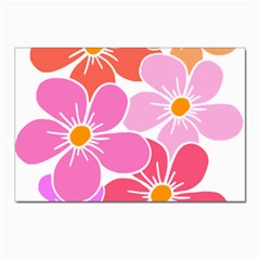 Flower Illustration T- Shirtcolorful Blooming Flower, Blooms, Floral Pattern T- Shirt Postcards 5  X 7  (pkg Of 10) by EnriqueJohnson