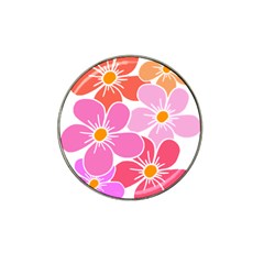 Flower Illustration T- Shirtcolorful Blooming Flower, Blooms, Floral Pattern T- Shirt Hat Clip Ball Marker (4 Pack) by EnriqueJohnson