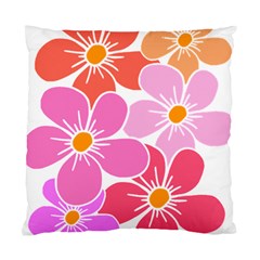 Flower Illustration T- Shirtcolorful Blooming Flower, Blooms, Floral Pattern T- Shirt Standard Cushion Case (two Sides) by EnriqueJohnson