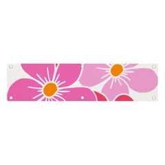 Flower Illustration T- Shirtcolorful Blooming Flower, Blooms, Floral Pattern T- Shirt Banner And Sign 4  X 1 