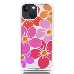 Flower Illustration T- Shirtcolorful Blooming Flower, Blooms, Floral Pattern T- Shirt Iphone 13 Mini Tpu Uv Print Case by EnriqueJohnson