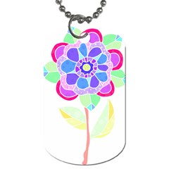 Flower Illustration T- Shirtflower T- Shirt Dog Tag (one Side) by EnriqueJohnson