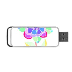 Flower Illustration T- Shirtflower T- Shirt Portable Usb Flash (one Side) by EnriqueJohnson