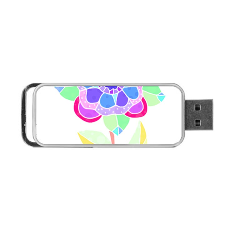 Flower Illustration T- Shirtflower T- Shirt Portable USB Flash (Two Sides)