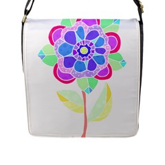 Flower Illustration T- Shirtflower T- Shirt Flap Closure Messenger Bag (l) by EnriqueJohnson