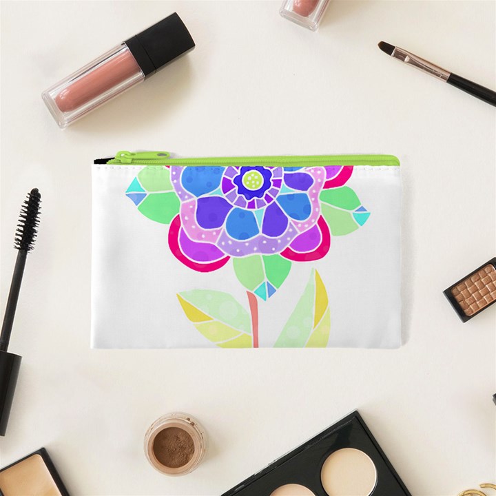 Flower Illustration T- Shirtflower T- Shirt Cosmetic Bag (XS)