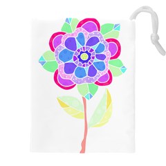 Flower Illustration T- Shirtflower T- Shirt Drawstring Pouch (5xl) by EnriqueJohnson