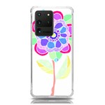 Flower Illustration T- Shirtflower T- Shirt Samsung Galaxy S20 Ultra 6.9 Inch TPU UV Case Front