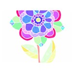 Flower Illustration T- Shirtflower T- Shirt Premium Plush Fleece Blanket (Extra Small) 40 x30  Blanket Front