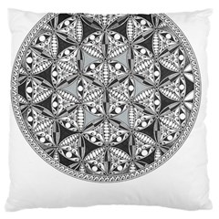 Flower Of Life T- Shirt Flower Of Life Mandala T- Shirt Standard Premium Plush Fleece Cushion Case (one Side) by EnriqueJohnson