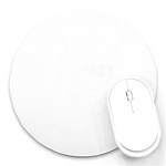 Flower Pattern T- Shirt Elegant Flower Pattern Outline T- Shirt Round Mousepad Front