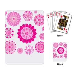 Flower Pattern T- Shirt Pink Psychedelic Floral Power Pattern T- Shirt Playing Cards Single Design (rectangle) by EnriqueJohnson