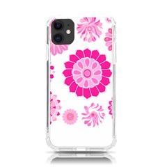 Flower Pattern T- Shirt Pink Psychedelic Floral Power Pattern T- Shirt Iphone 11 Tpu Uv Print Case by EnriqueJohnson