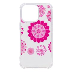 Flower Pattern T- Shirt Pink Psychedelic Floral Power Pattern T- Shirt Iphone 13 Pro Tpu Uv Print Case by EnriqueJohnson