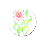 Flower Pattern T- Shirtflower T- Shirt Magnet 3  (Round) Front