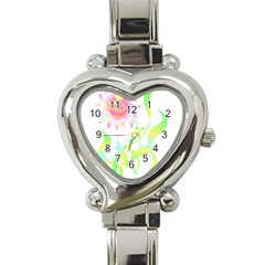 Flower Pattern T- Shirtflower T- Shirt Heart Italian Charm Watch by EnriqueJohnson