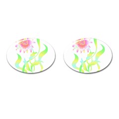 Flower Pattern T- Shirtflower T- Shirt Cufflinks (oval) by EnriqueJohnson