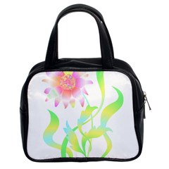 Flower Pattern T- Shirtflower T- Shirt Classic Handbag (two Sides) by EnriqueJohnson