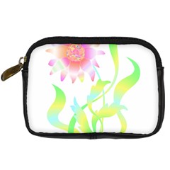 Flower Pattern T- Shirtflower T- Shirt Digital Camera Leather Case by EnriqueJohnson