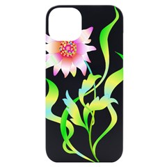 Flower Pattern T- Shirtflower T- Shirt Iphone 14 Plus Black Uv Print Case by EnriqueJohnson