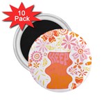 Flower T- Shirt Keep On Growing T- Shirt 2.25  Magnets (10 pack)  Front