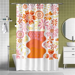 Flower T- Shirt Keep On Growing T- Shirt Shower Curtain 48  X 72  (small)  by EnriqueJohnson