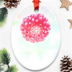 Flower T- Shirtflower T- Shirt Ornament (Oval)